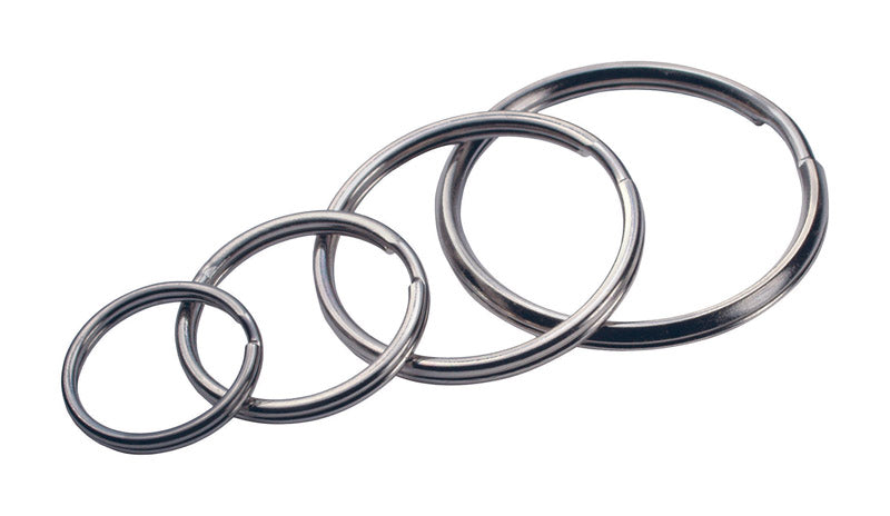 HILLMAN - Hillman Tempered Steel Assorted Split Rings/Cable Rings Key Ring