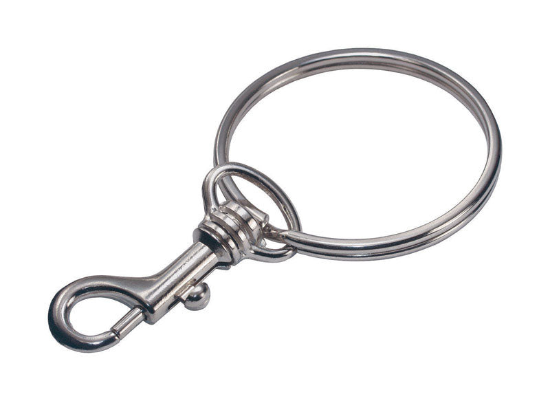 HILLMAN - Hillman 2 in. D Metal Silver Belt Hooks/Pocket Chains Key Chain - Case of 5