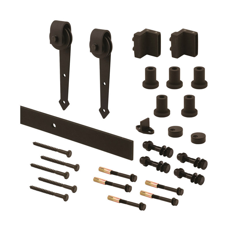 PRIME-LINE - Prime-Line Black Steel Barn Door Hanger Kit 1 pk [N 7549]