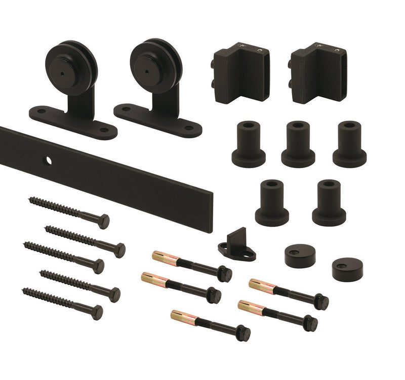 PRIME-LINE - Prime-Line Black Steel Barn Door Hanger Kit 1 pk