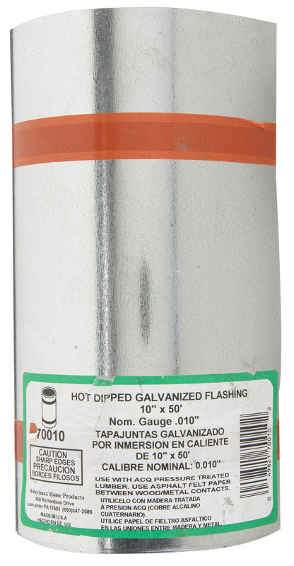 AMERIMAX - Amerimax 10 in. W X 50 ft. L Galvanized Steel Valley Flashing Silver