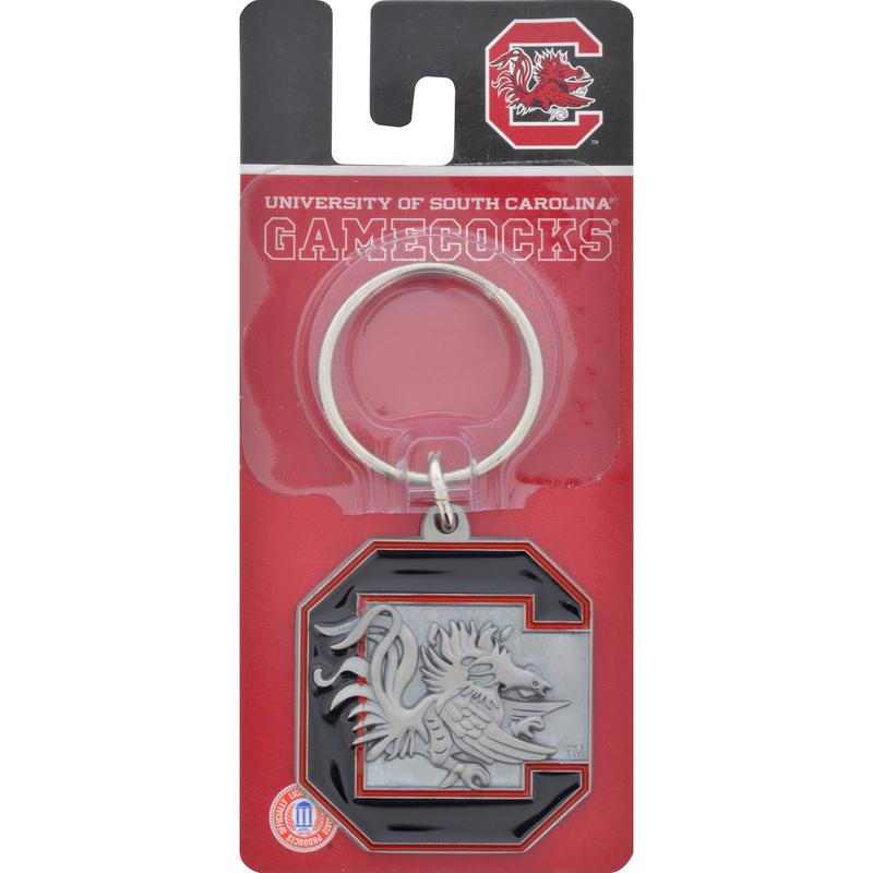 HILLMAN - Hillman NCAA Tempered Steel Gray Split Ring Keychain - Case of 3 [711169]