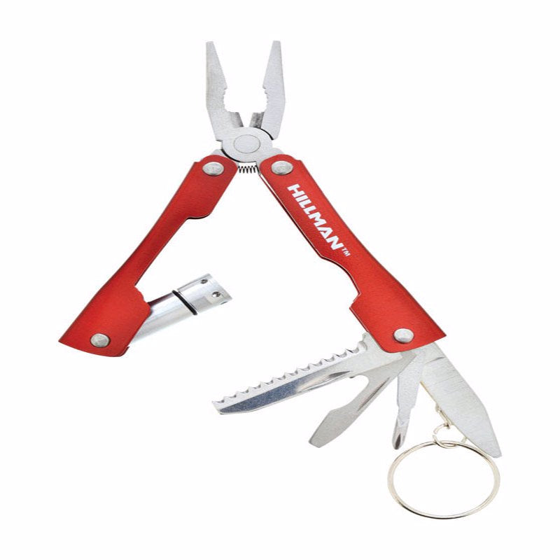 HILLMAN - Hillman Metal Red Multi-Tool High End Accessories Key Ring