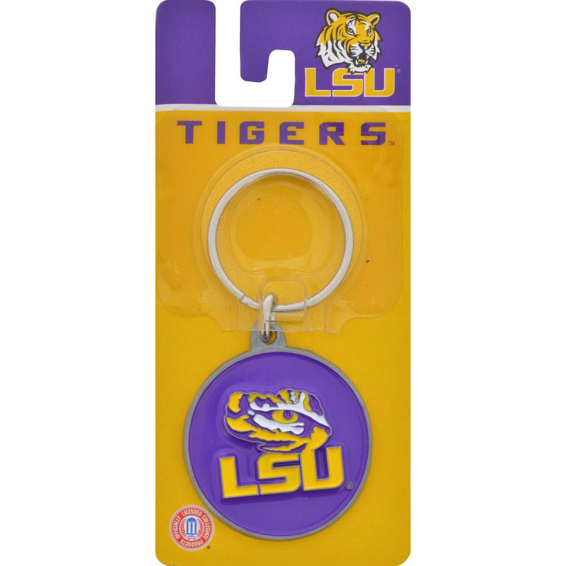 HILLMAN - Hillman NCAA Tempered Steel Purple Split Ring Keychain - Case of 3