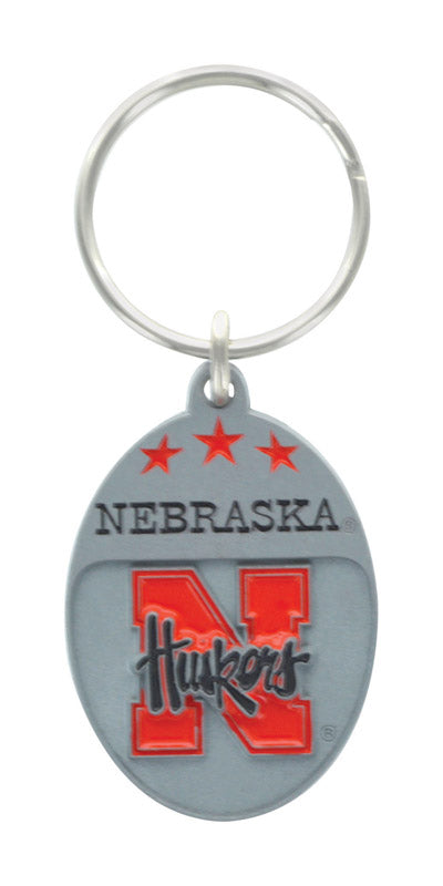 HILLMAN - Hillman NCAA Tempered Steel Silver Split Ring Keychain - Case of 3 [711166]