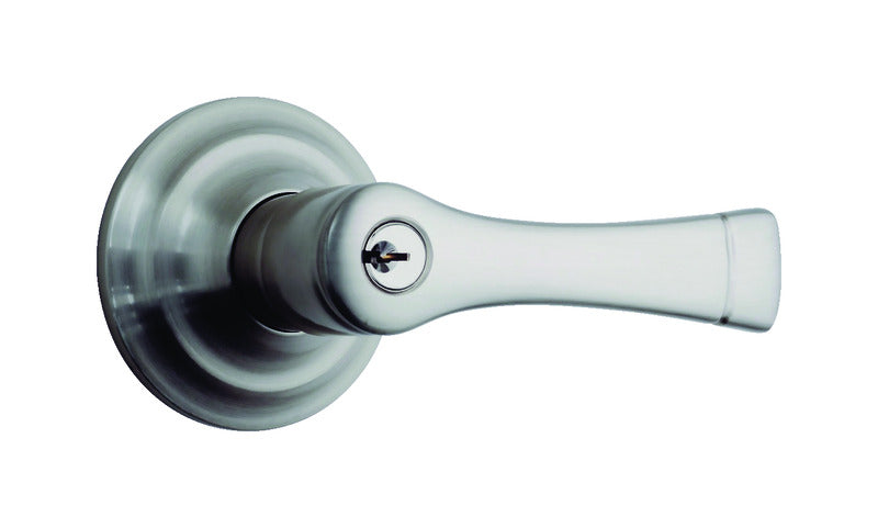 BRINKS - Brinks Push Pull Rotate Harper Satin Nickel Entry Lever KW1 1.75 in.