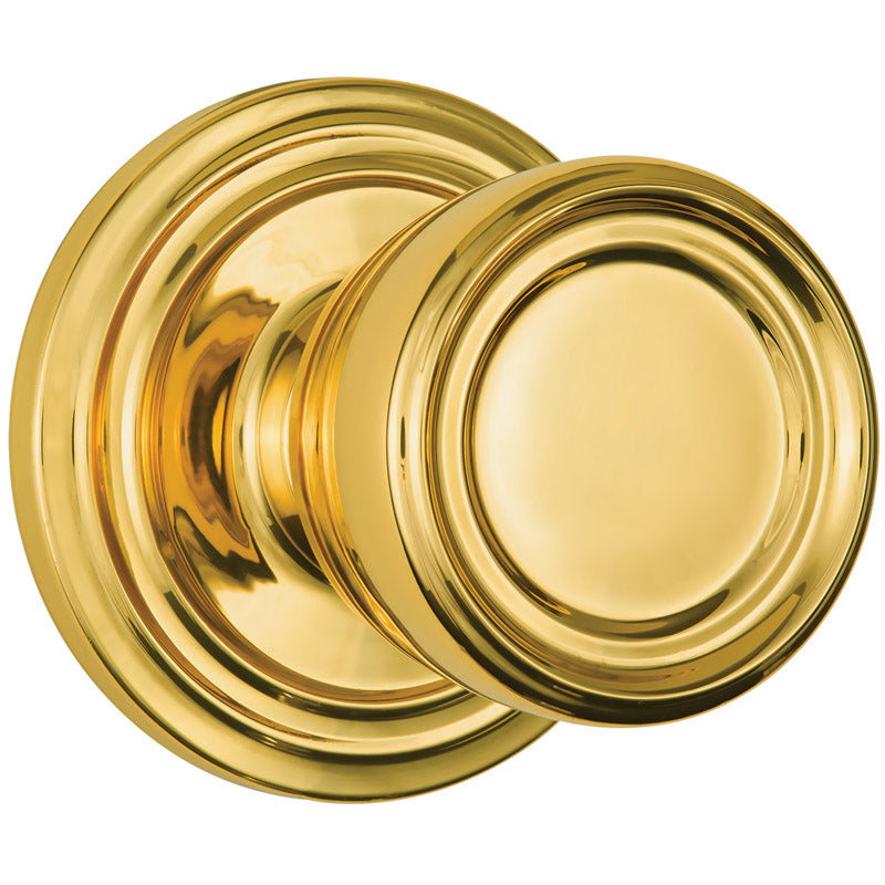 BRINKS - Brinks Push Pull Rotate Barrett Polished Brass Passage Knob KW1 1.75 in.