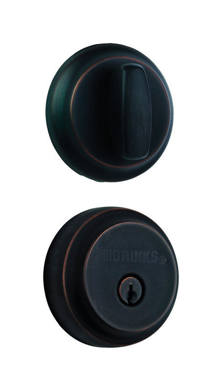 BRINKS - Brinks Push Pull Rotate Oil Rubbed Bronze Steel Deadbolt