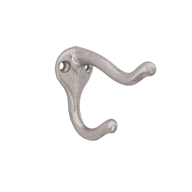 IVES - Ives Medium Bright Nickel Aluminum 1-1/4 in. L Coat/Hat Hook 1 pk