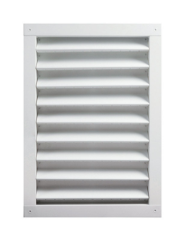 MASTER FLOW - Master Flow 24 in. W X 30 in. L White Aluminum Wall Louver