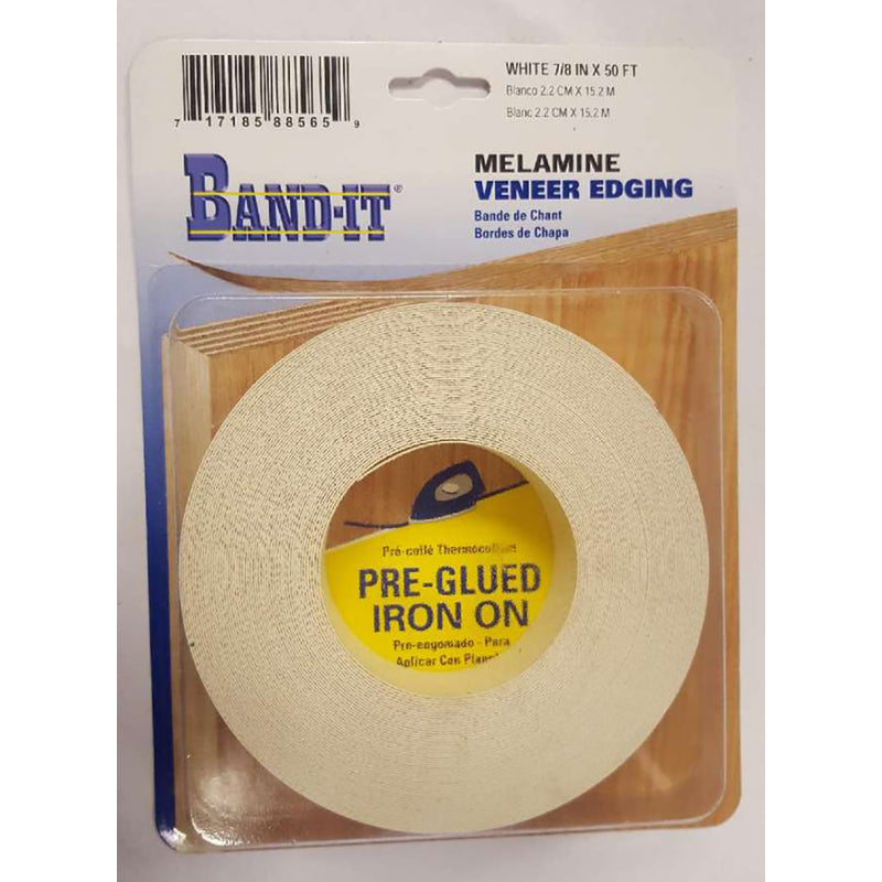 BAND-IT - Band-It .030 in. X 7/8 in. W X 50 ft. L White Melamine Edge Banding #2/BTR Premium Grade