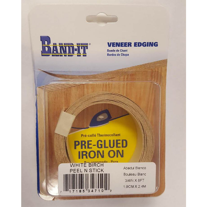 BAND-IT - Band-It Peel-N-Stick .030 in. X 3/4 in. W X 8 ft. L White Birch Edge Banding #2/BTR Premium Grade