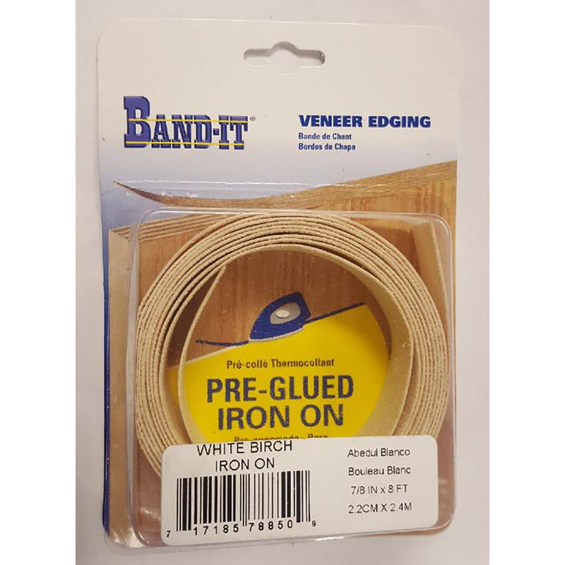 BAND-IT - Band-It .030 in. X 7/8 in. W X 8 ft. L White Birch Edge Banding #2/BTR Premium Grade