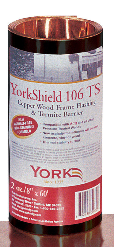 YORK - York 106 TS 8 in. W X 720 in. L Copper Flashing Copper