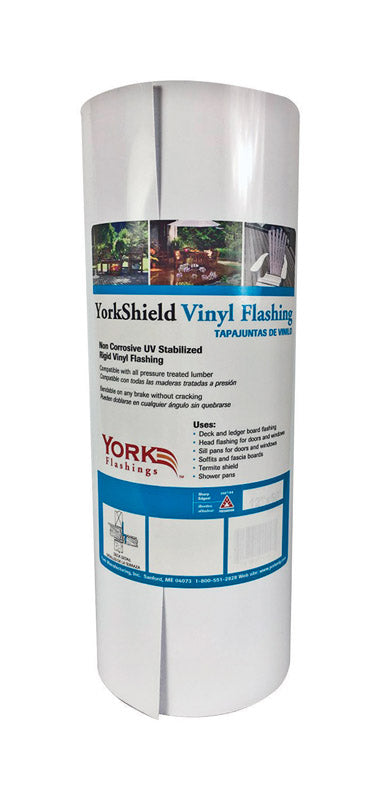 YORK - York 10 in. W X 50 ft. L Vinyl Flashing White