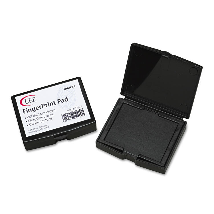 LEE - Inkless Fingerprint Pad, 2.25" x 1.75", Black