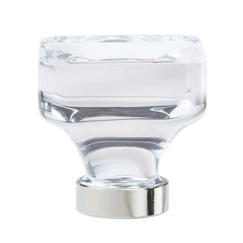 AMEROCK - Amerock Glacio Transitional Square Cabinet Knob 1-5/16 in. Polished Nickel 1 pk