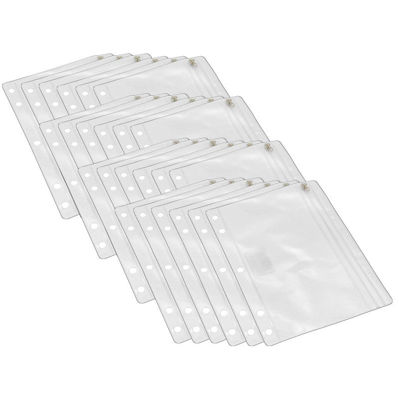 CHARLES LEONARD - Clear Vinyl Pencil Pouch with Zip-lock Closure, Pack of 24 (CHL76370-24)