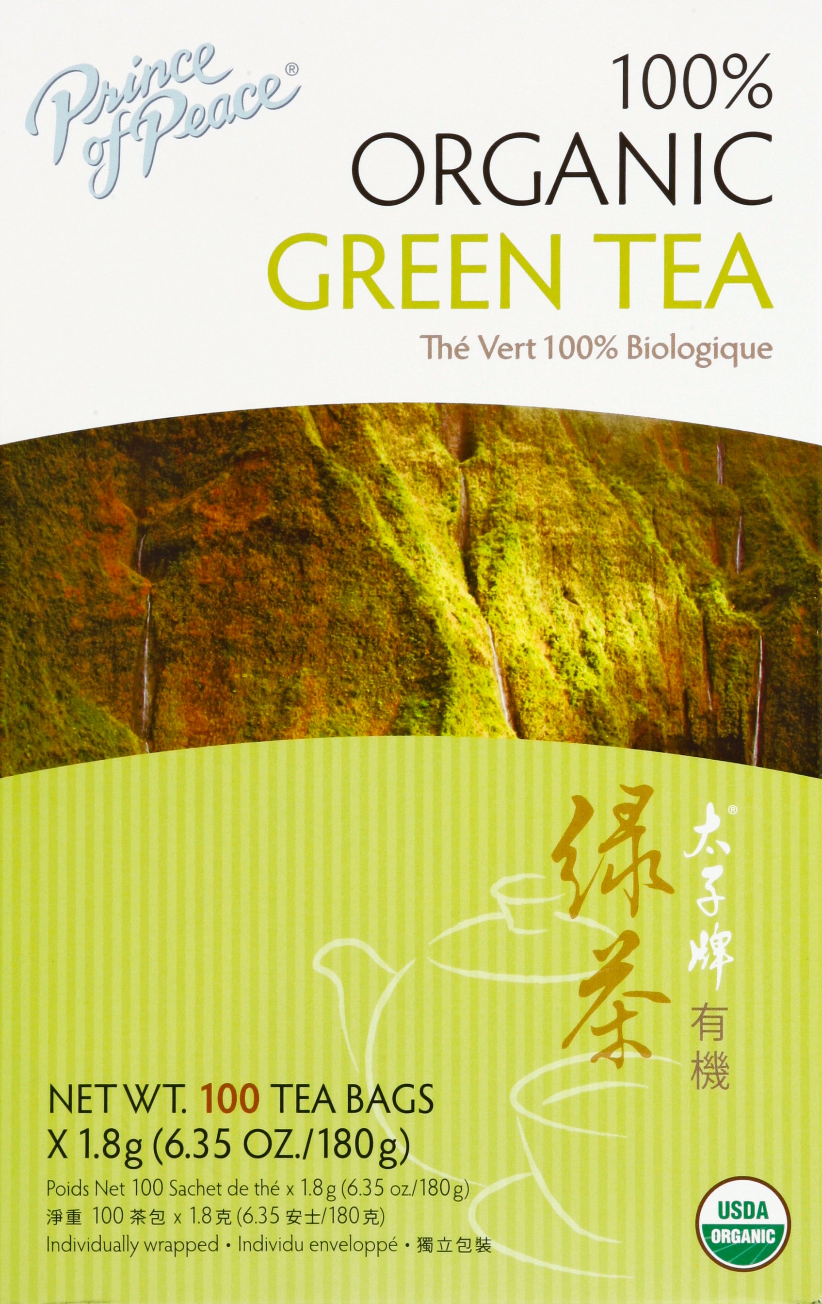 Prince Of Peace Green Tea 100 ea - Case of 6