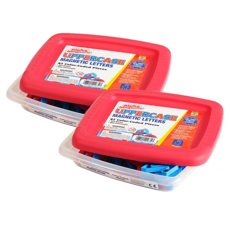 EDUCATIONAL INSIGHTS - AlphaMagnets®, Uppercase, Color-Coded, 42 Per Pack, 2 Packs