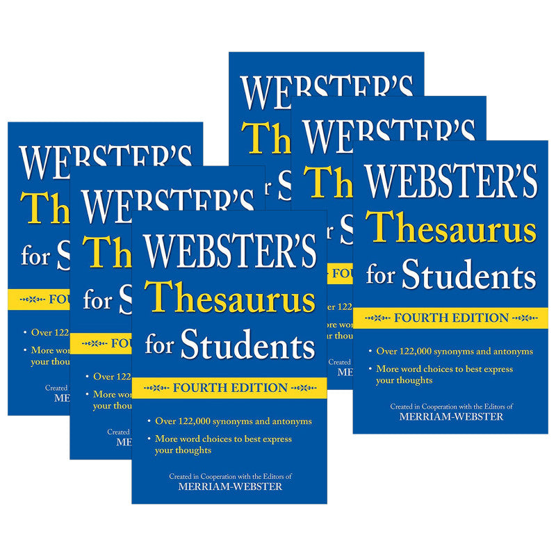 MERRIAM-WEBSTER - Webster's Thesaurus for Students, Fourth Edition, Pack of 6
