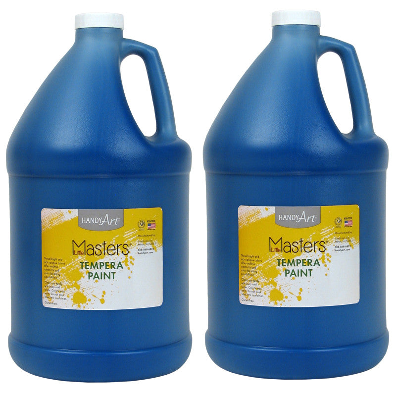 HANDY ART - Little Masters® Tempera Paint, Blue, Gallon, Pack of 2
