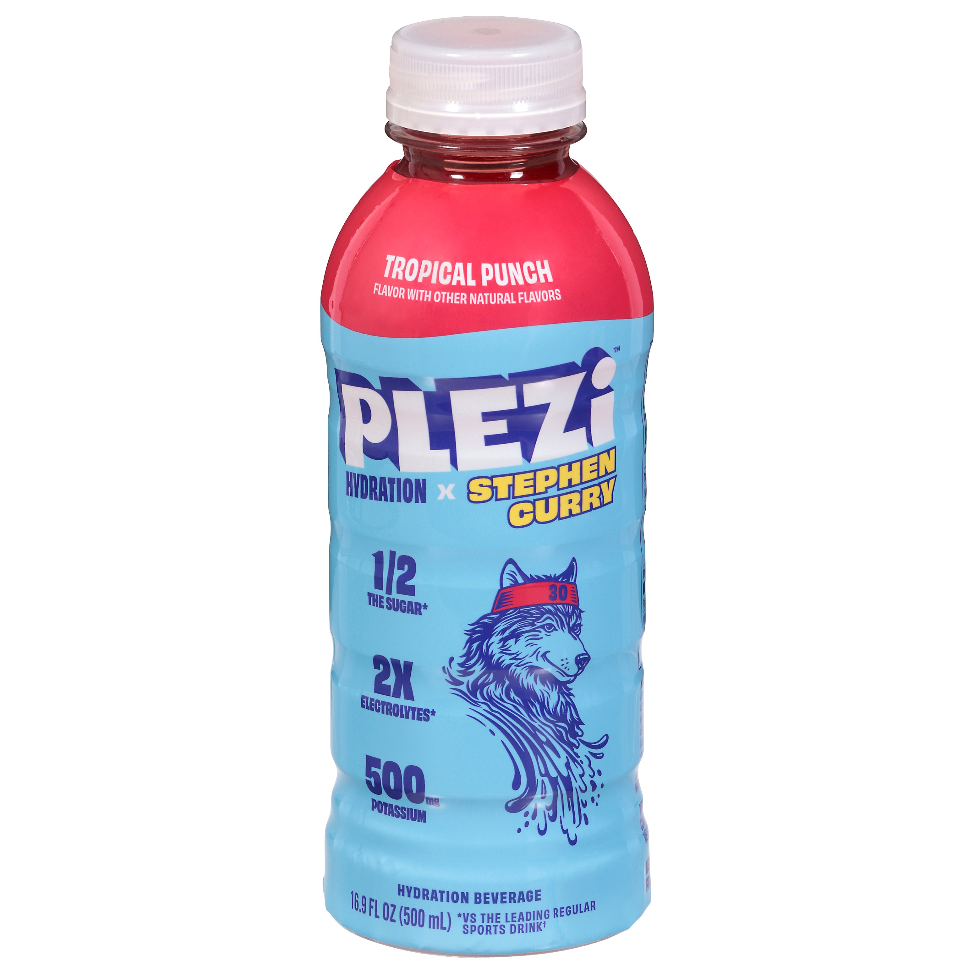 Plezi Tropical Punch Hydration Beverage 16.9 fl oz - Case of 12