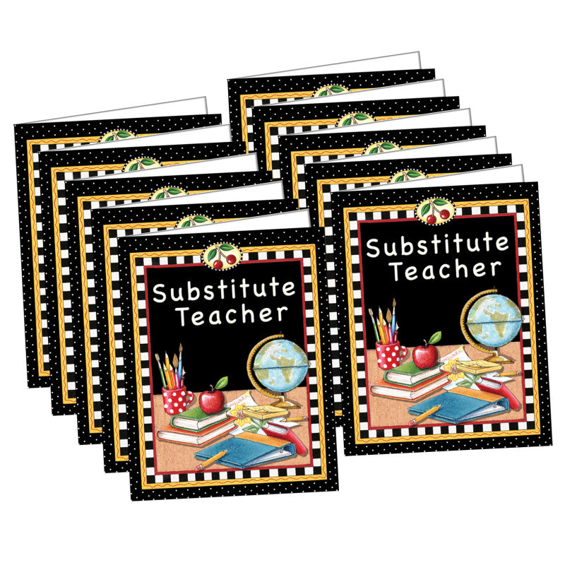 TEACHER CREATED RESOURCES - Mary Engelbreit Substitute Teacher Pocket Folder, Pack of 10