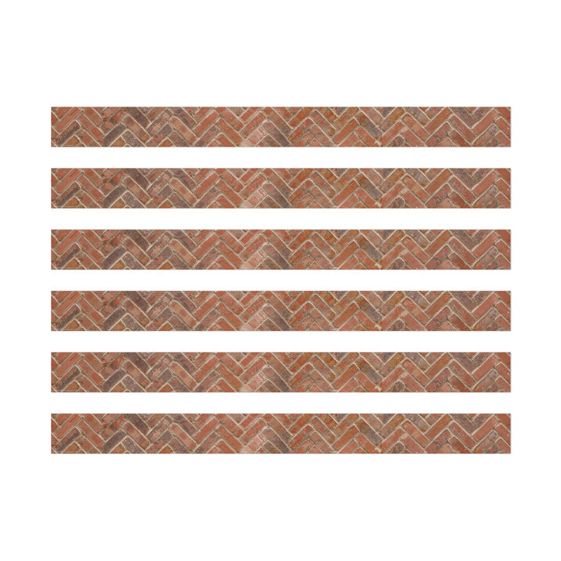 EUREKA - Curiosity Garden Brick Extra Wide Deco Trim®, 37 Feet Per Pack, 6 Packs