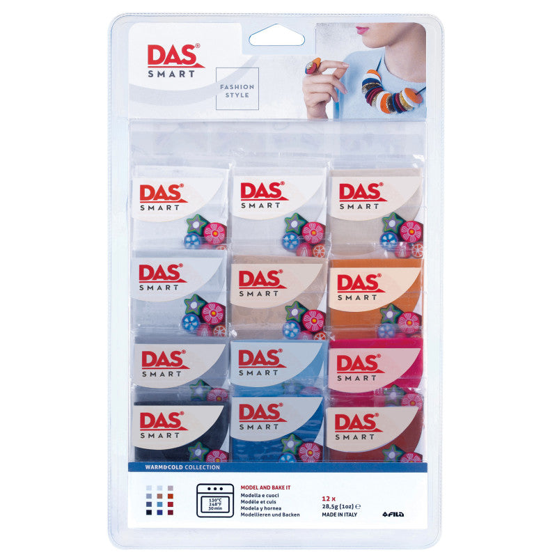 DAS - Smart Clay Set, Warm & Cool Set, Set of 12 (1 oz.) Packs