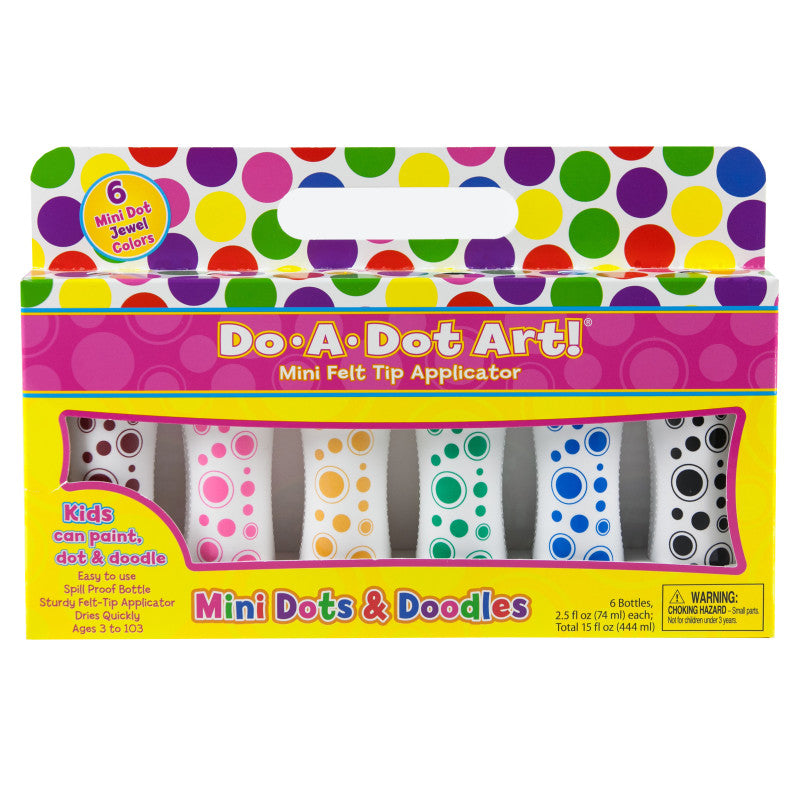 DO-A-DOT ART! - Mini Jewel Tone Dot Markers, 6 Colors