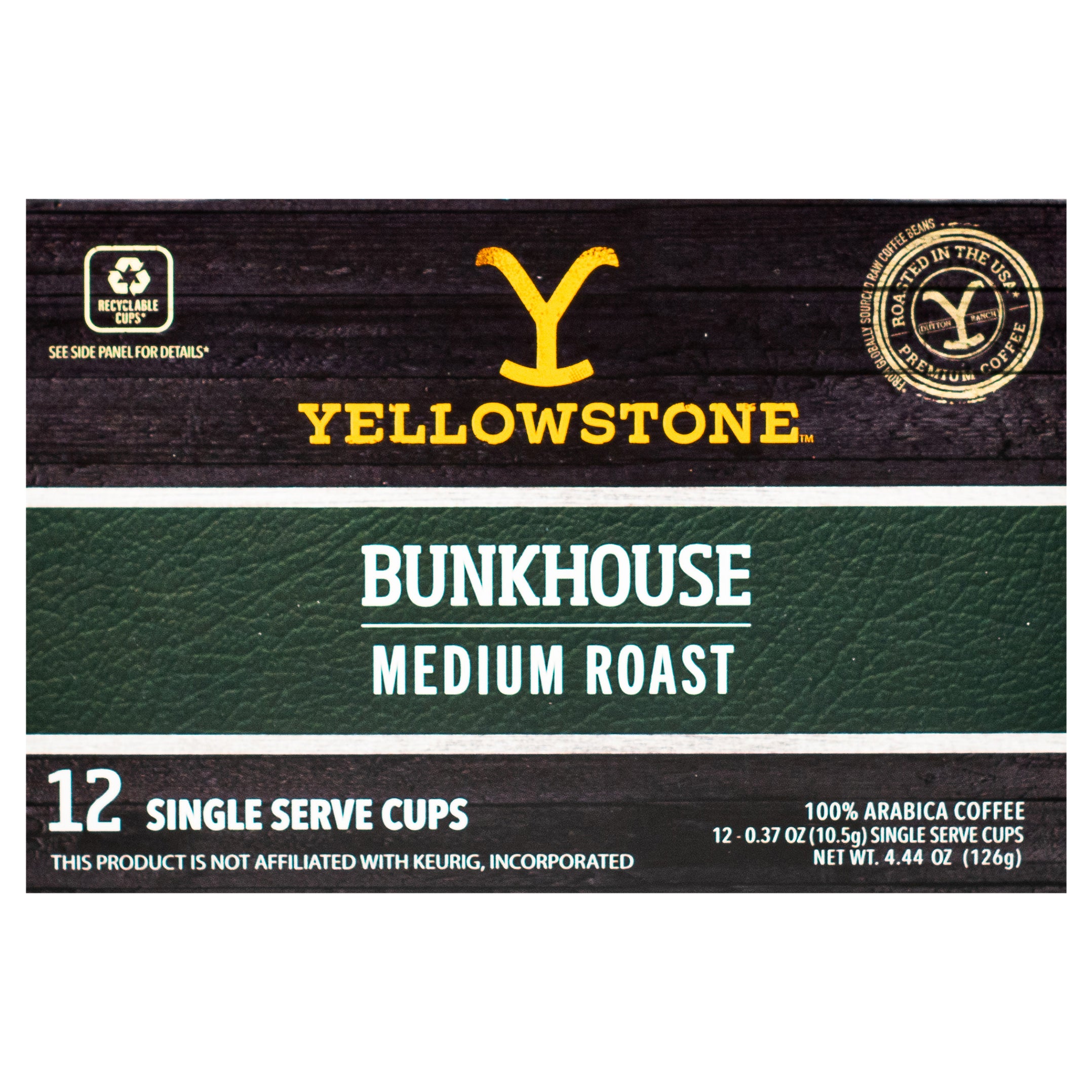 Single Serve Cups Yellowstone Bunk House Medium Roast  - Case of 6