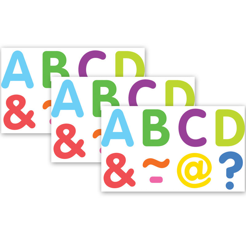 TEACHER CREATED RESOURCES - Colorful Classic 2" Magnetic Letters, 87 Pieces Per Pack, 3 Packs