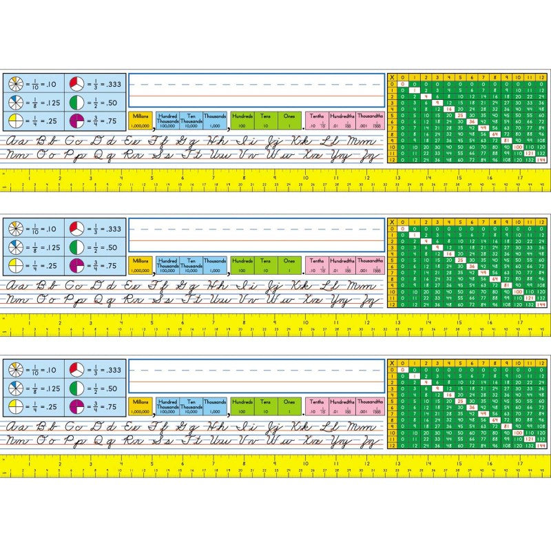 CARSON DELLOSA EDUCATION - Traditional Cursive Nameplates, Grade 2-5, 36 Per Pack, 3 Packs