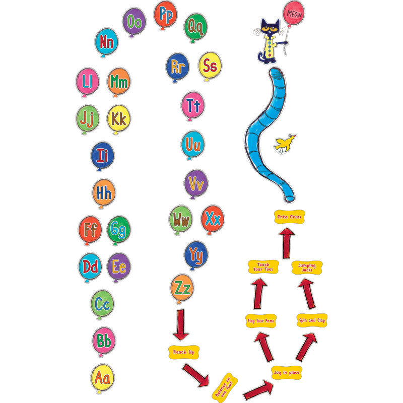 TEACHER CREATED RESOURCES - Pete the Cat Alphabet Balloons Sensory Path