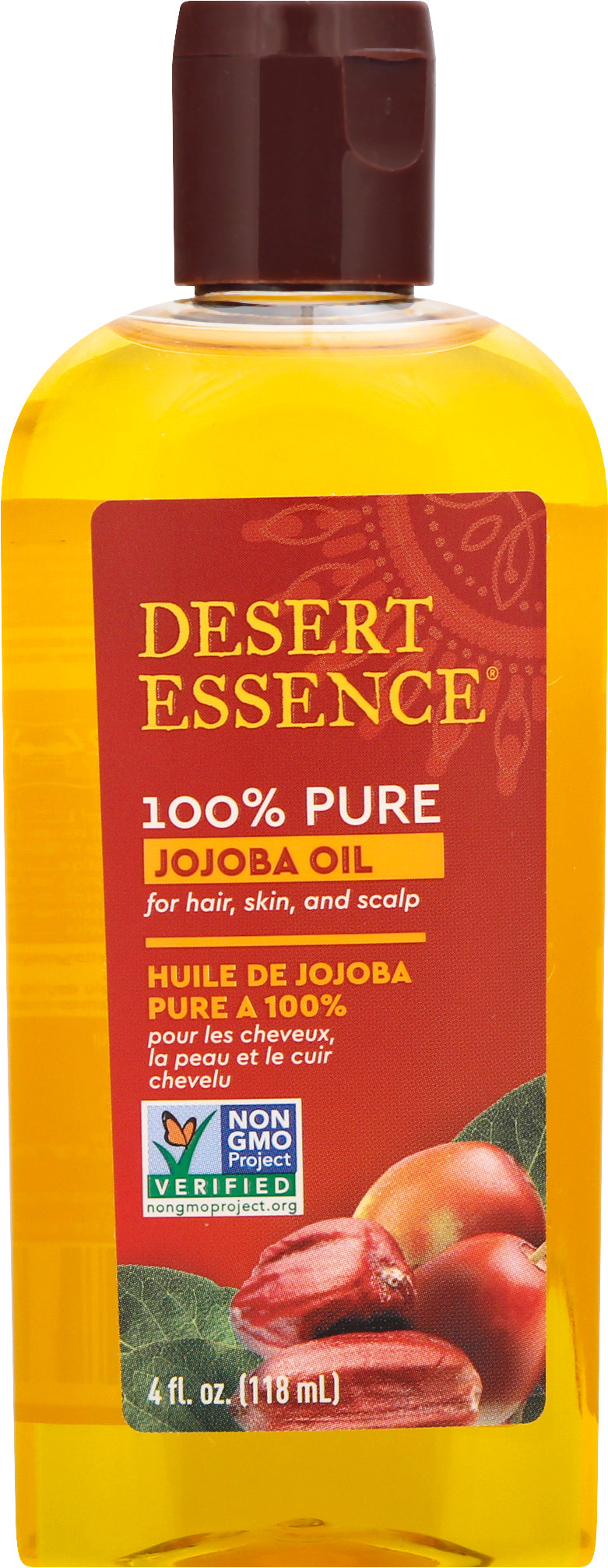 Desert Essence 100% Pure Jojoba Oil 4 oz - Case of 3