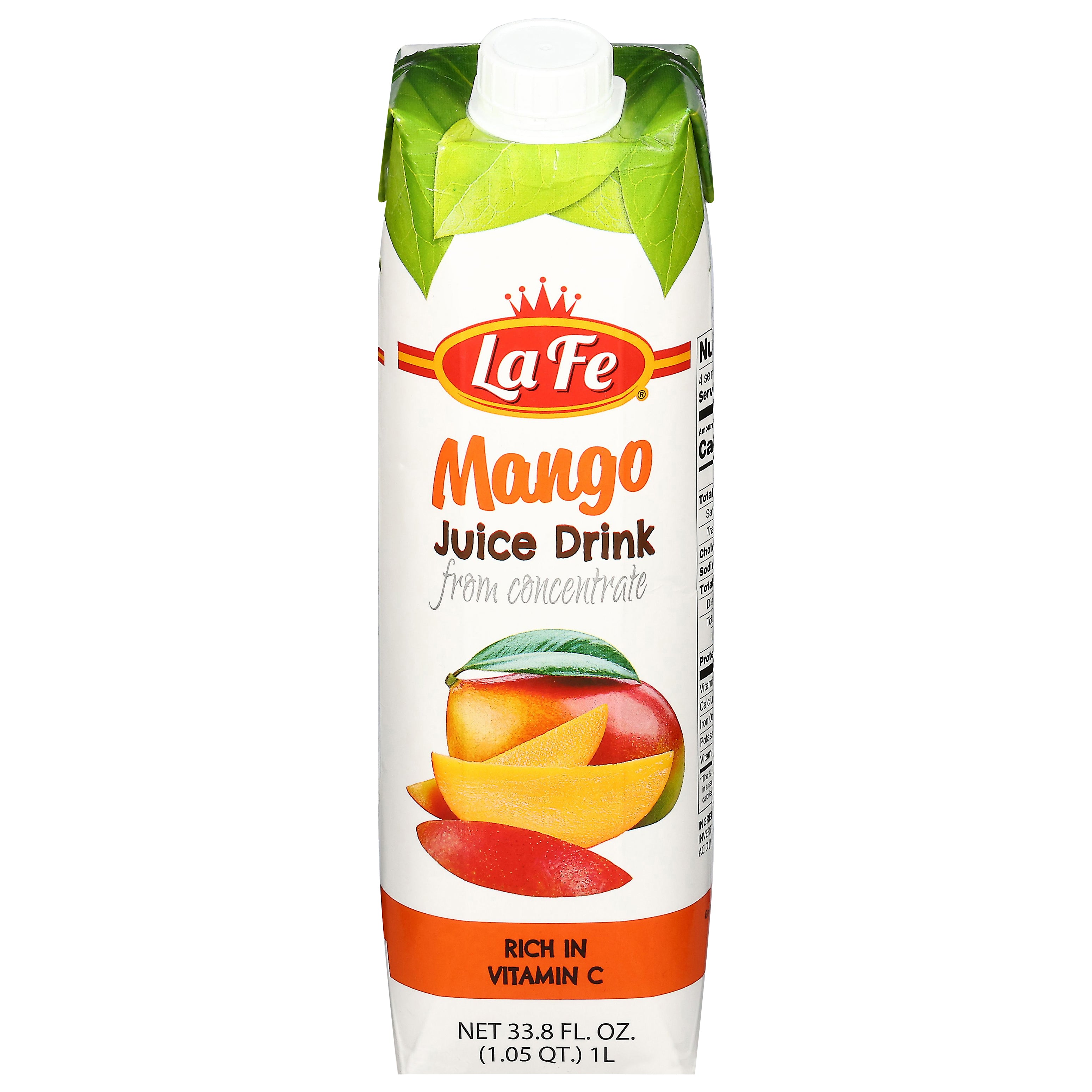 La Fe Mango Juice Drink from Concentrate 33.8 fl oz - Case of 12