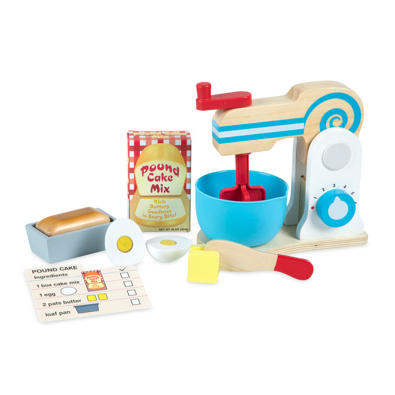 MELISSA & DOUG - Wooden Make-a-Cake Mixer Set