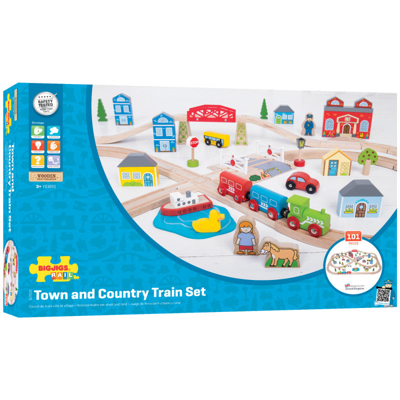 BIGJIGS TOYS - Rail Town & Country Train Set