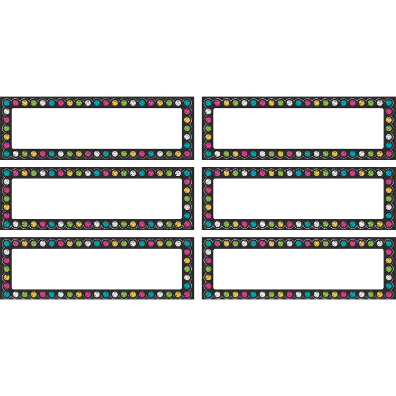 TEACHER CREATED RESOURCES - Chalkboard Brights Labels Magnetic Accents, 20 Per Pack, 3 Packs