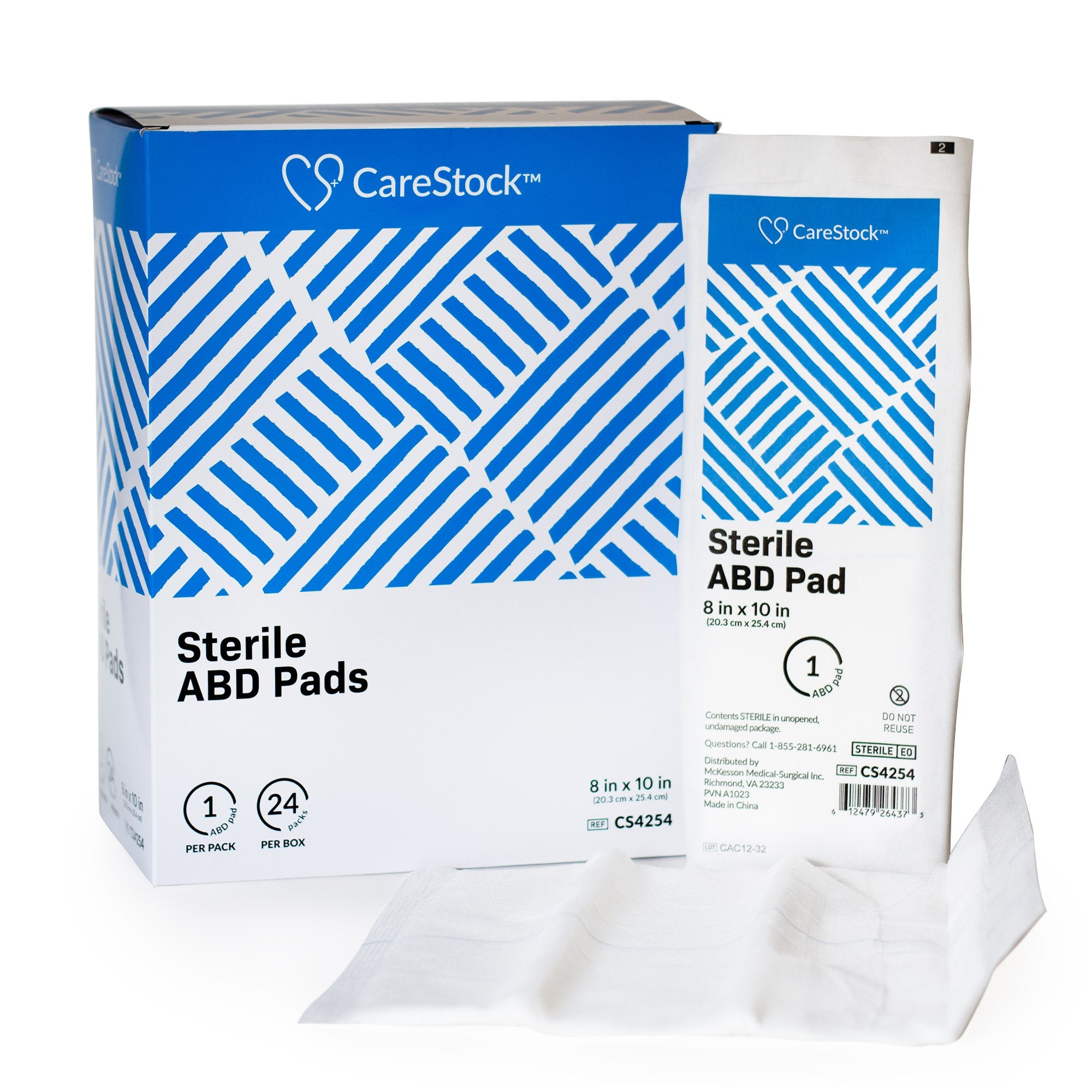 CareStock - Abdominal Pad CareStock™ 8 X 10 Inch Sterile 1 per Pack [360/CS]