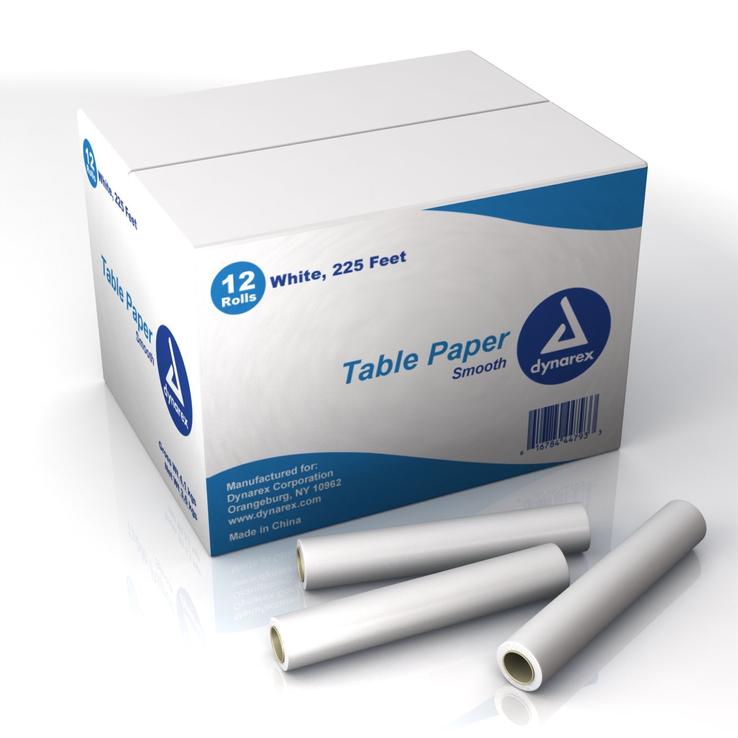 Dynarex - Table Paper Dynarex® 14 Inch Width 225 Foot Length White Smooth [12/CS]