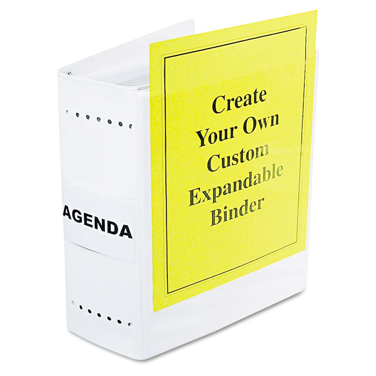 Charles Leonard - VariCap Expandable Binder, 2 Posts, 6" Capacity, 11 x 8.5, White