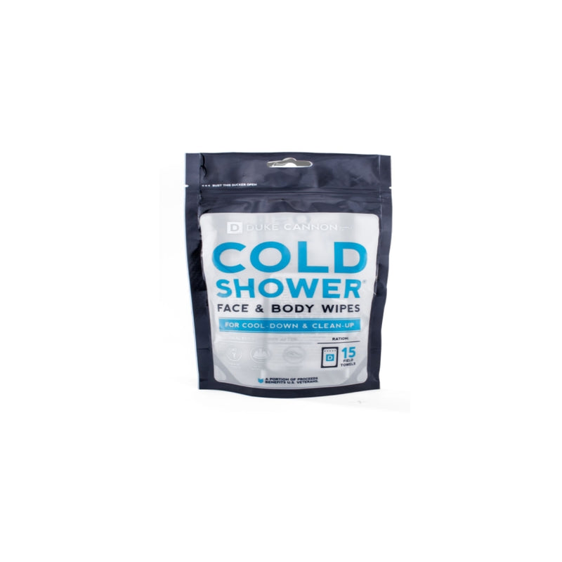 DUKE CANNON - Duke Cannon Cold Shower Face And Body Wipes 15 ct