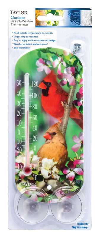 TAYLOR - Taylor Bird Design Tube Thermometer Plastic Multicolored 8 in.