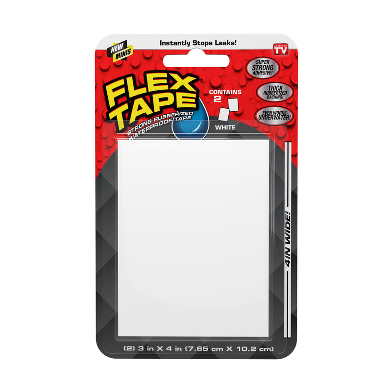 FLEX SEAL FAMILY OF PRODUCTS - Flex Seal Family of Products Flex Tape MINI 3 in. W X 4 in. L White Waterproof Repair Tape