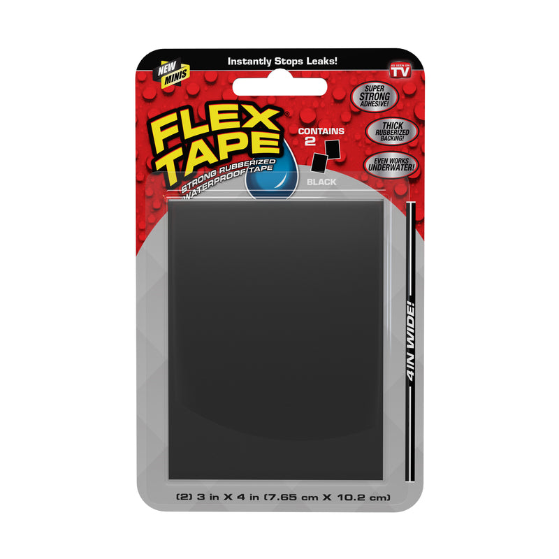 FLEX SEAL FAMILY OF PRODUCTS - Flex Seal Family of Products Flex Tape MINI 3 in. W X 4 in. L Black Waterproof Repair Tape