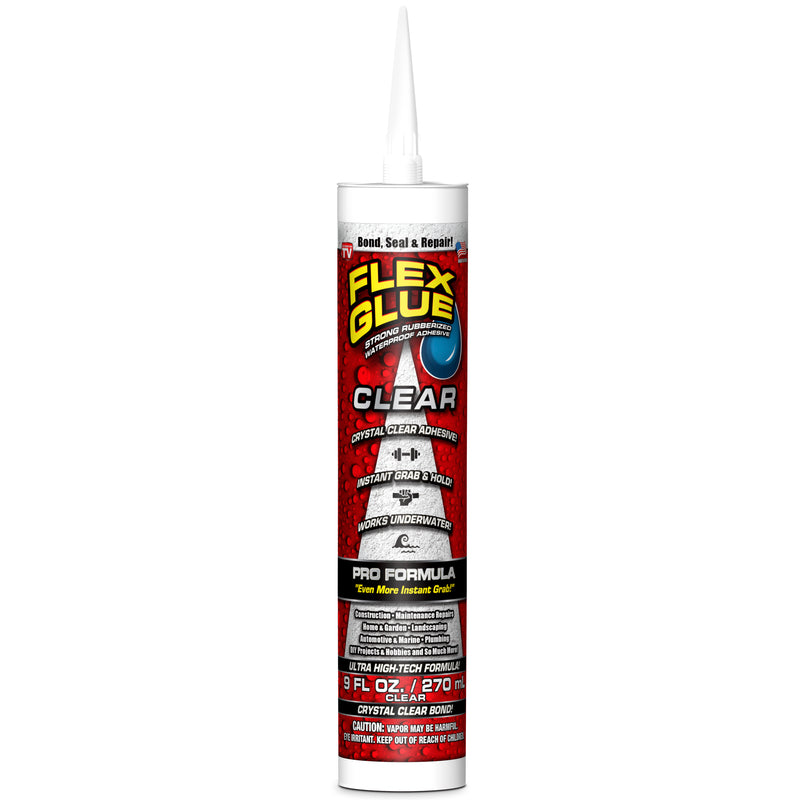 FLEX SEAL FAMILY OF PRODUCTS - Flex Seal Family of Products Flex Glue Clear Rubberized Waterproof Adhesive 9 oz - Case of 6