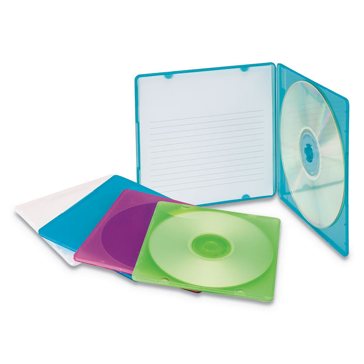 Innovera - Slim CD Case, Assorted Colors, 10/Pack