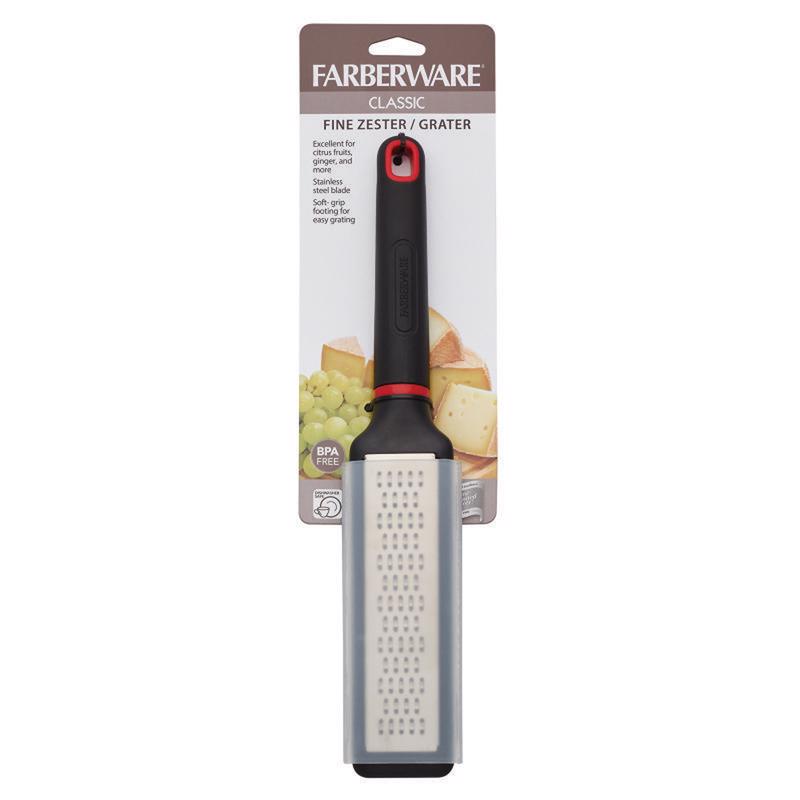 FARBERWARE - Farberware Black/Silver Plastic/Stainless Steel Zester Grater